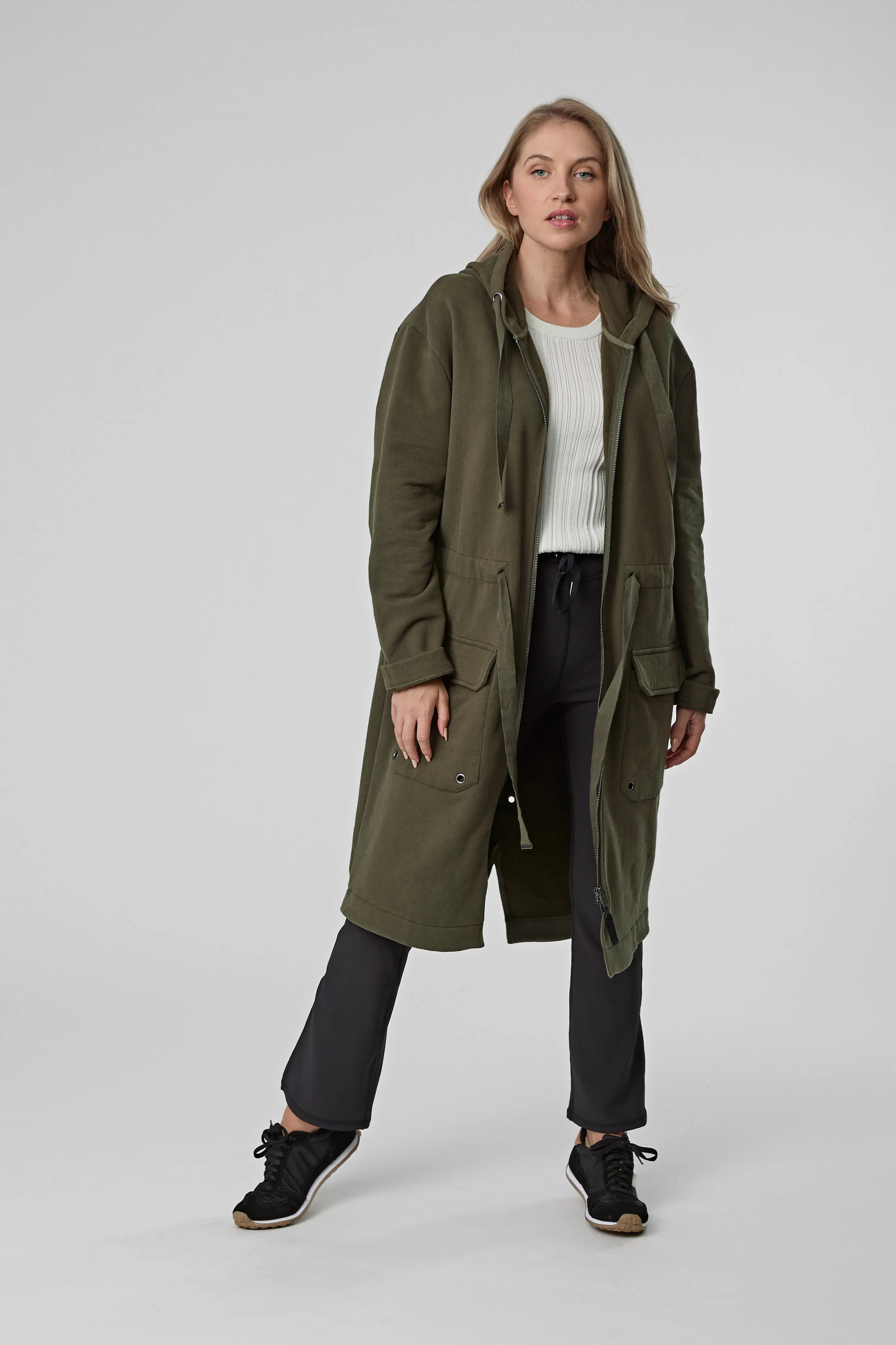Brooklyn Longline Coat - Olive