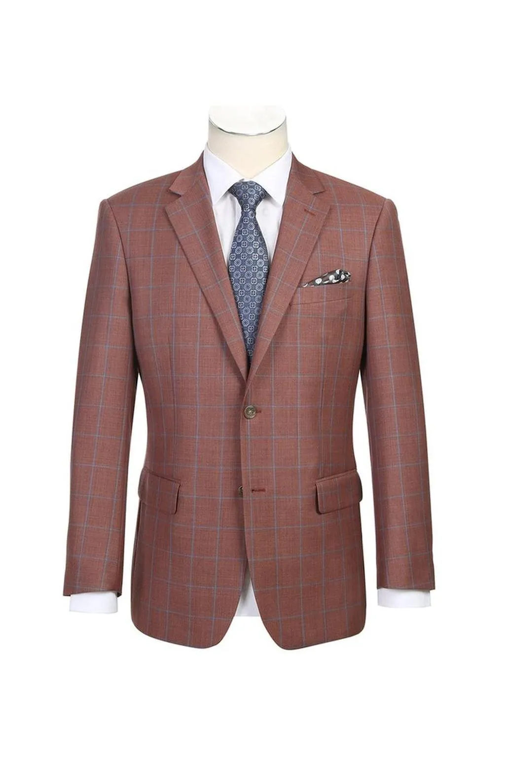 Brown Windowpane Sports Jacket