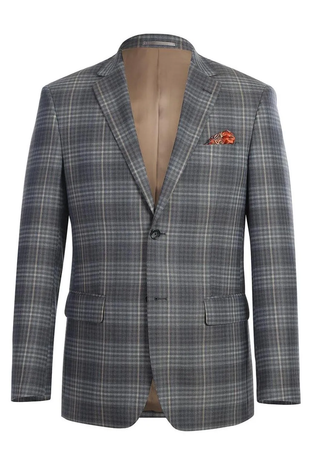 Brown Windowpane Sports Jacket
