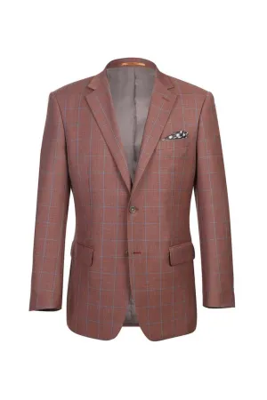 Brown Windowpane Sports Jacket
