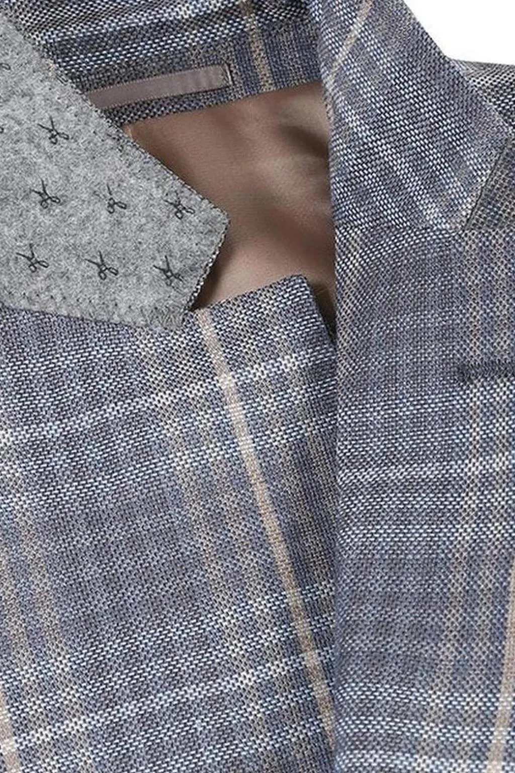 Brown Windowpane Sports Jacket
