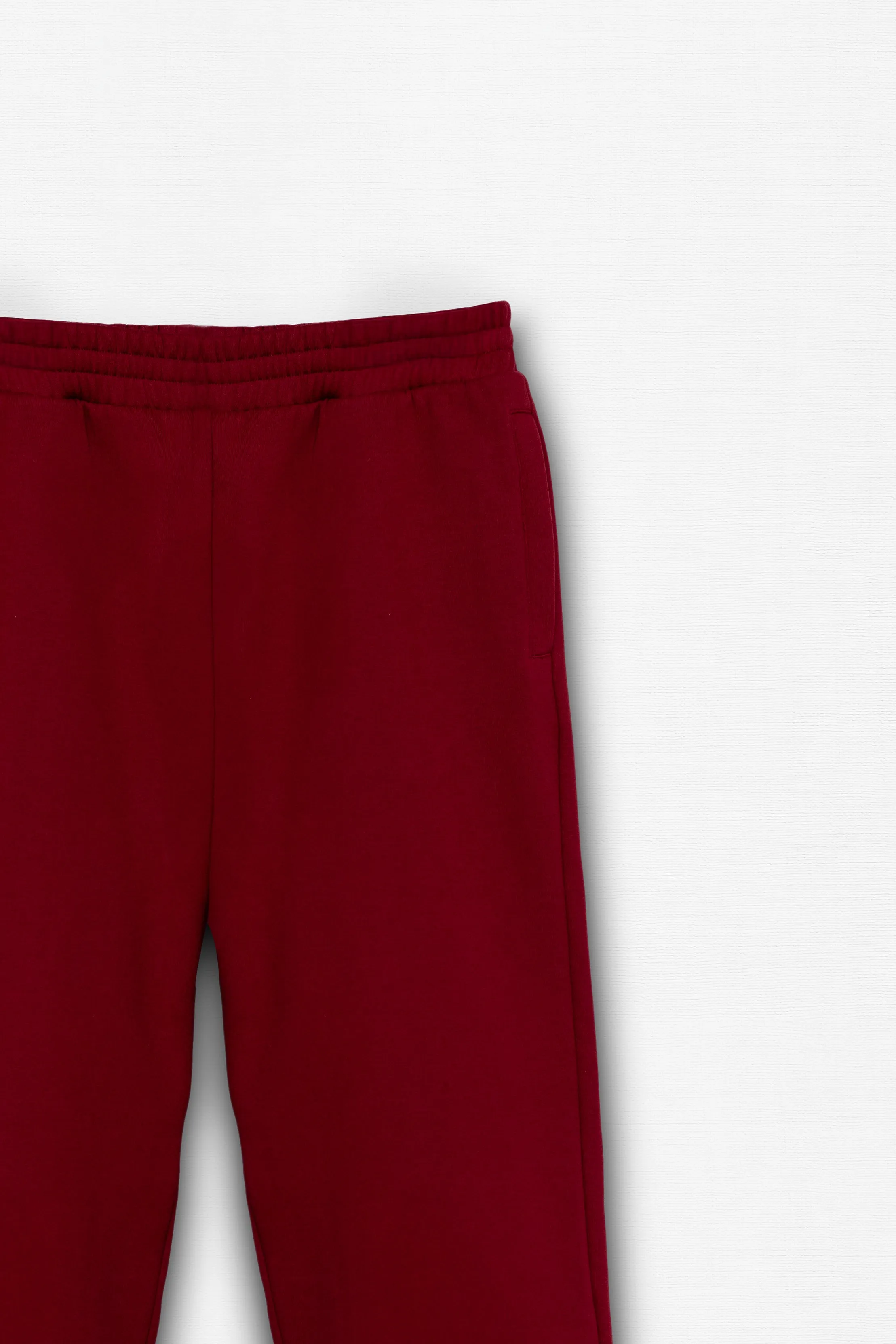 BURGUNDY LOOSE JOGGER PANTS