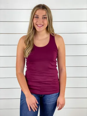 Burgundy Racerback Tank