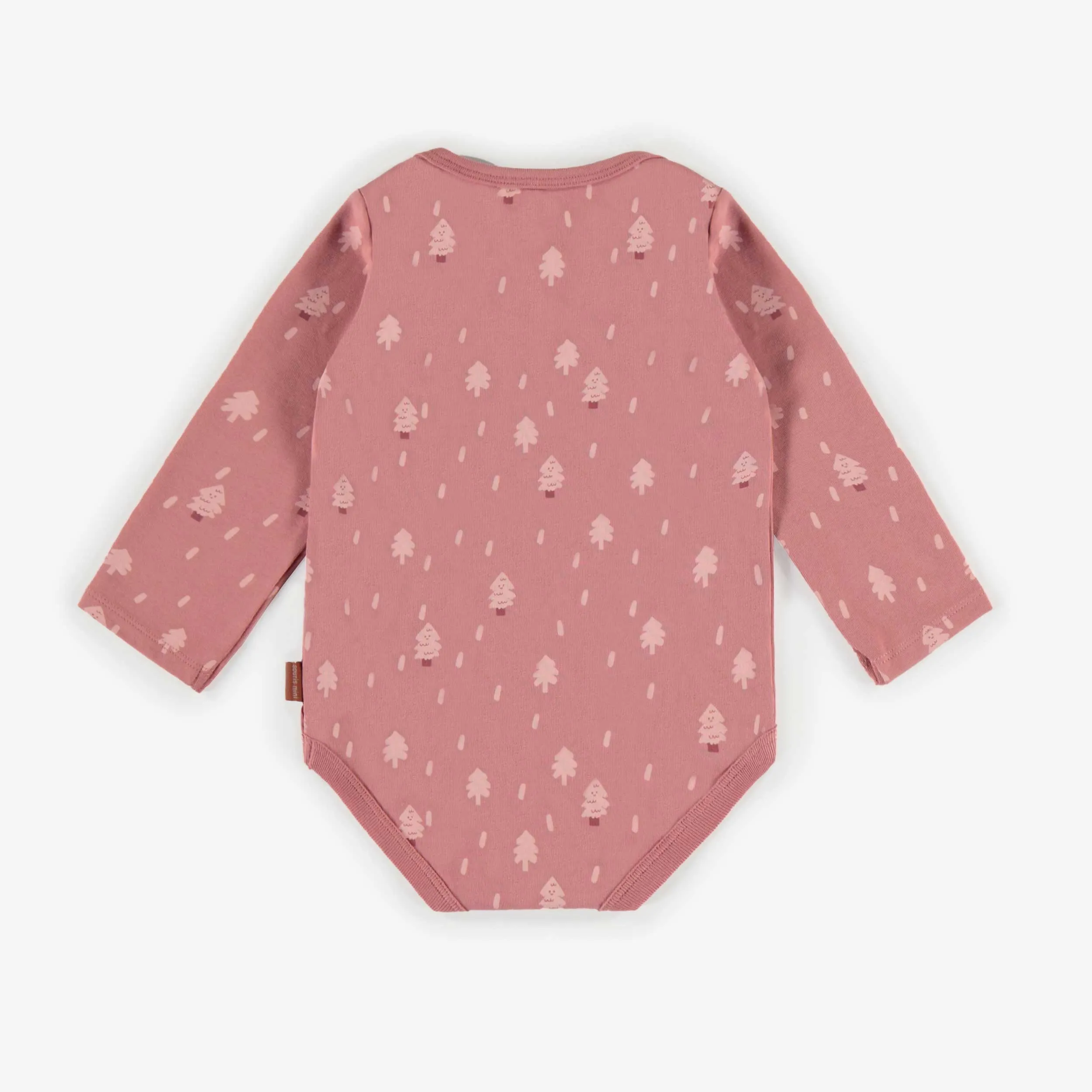 Cache-couche rose à motifs rose ton sur ton, bébé || Pink tone on tone patterned bodysuit, baby