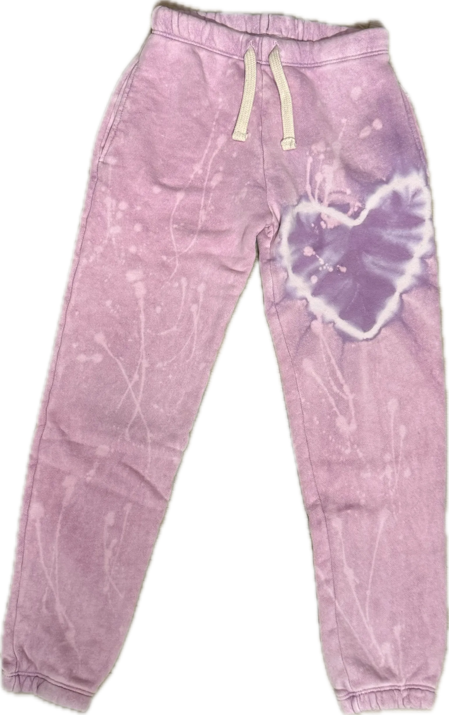 Californian Vintage- Tie Dye Heart Sweatpants (dusty pink)