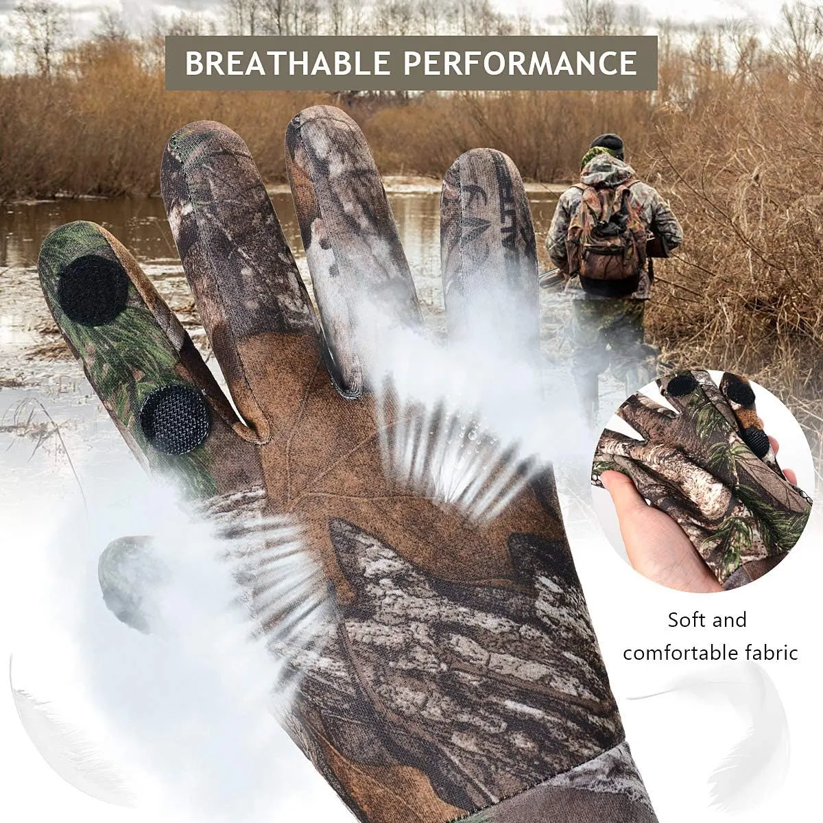 Camouflage Hunting Gloves – Anti-Slip