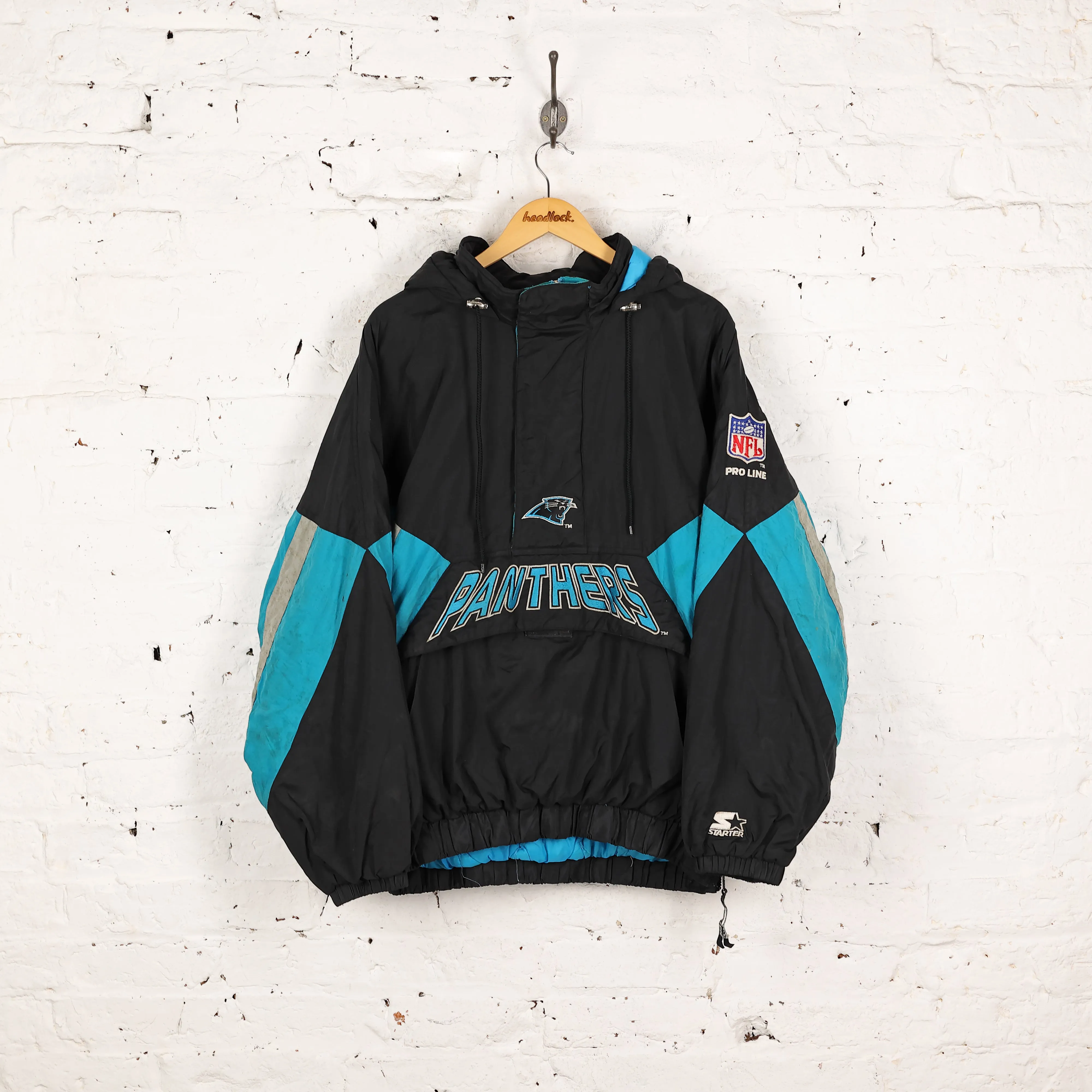 Carolina Panthers NFL Starter Jacket - Black - XL