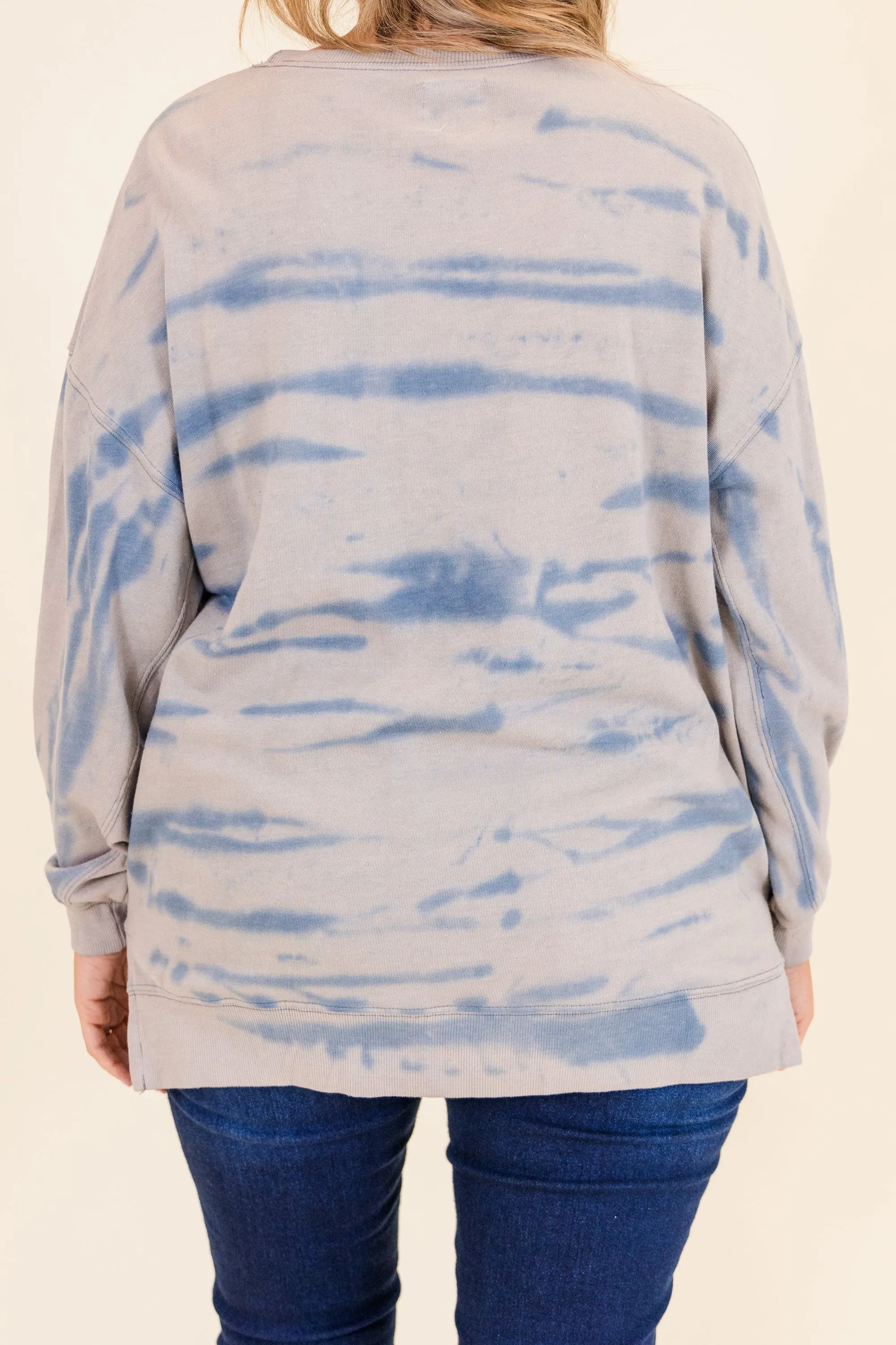 Cascade Wash Top, Teal-Grey