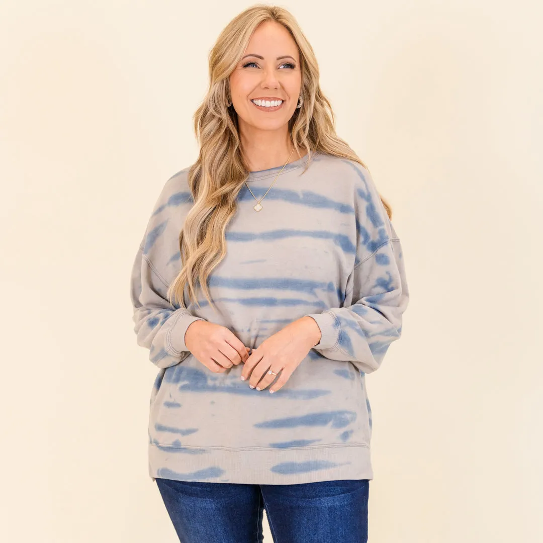Cascade Wash Top, Teal-Grey