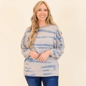 Cascade Wash Top, Teal-Grey