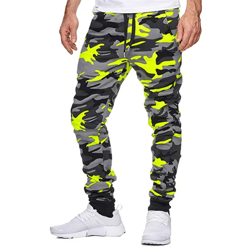Casual Camouflage Mid-Waist High-Stretch Print Stretch Sports Jogging Pants
