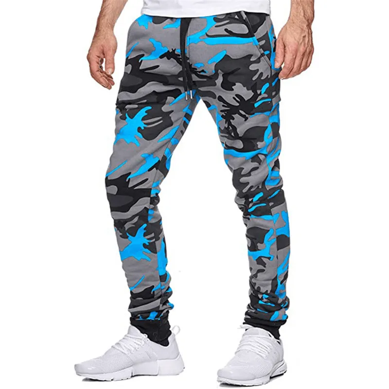 Casual Camouflage Mid-Waist High-Stretch Print Stretch Sports Jogging Pants