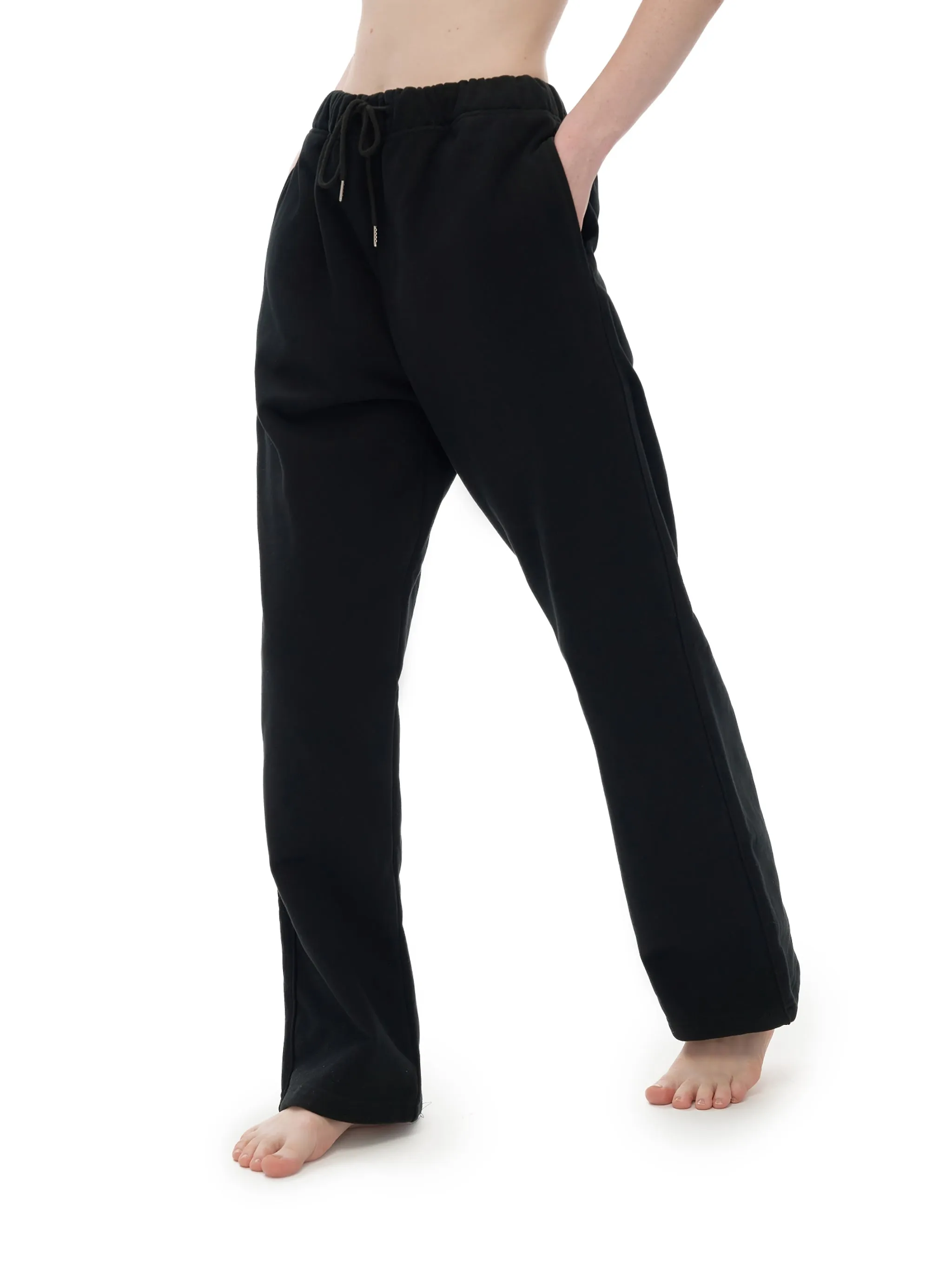 Charcoal Fleece Lined Straight Leg Pants