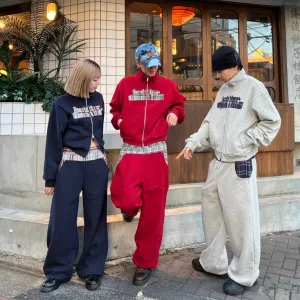 Check pattern sweat pants