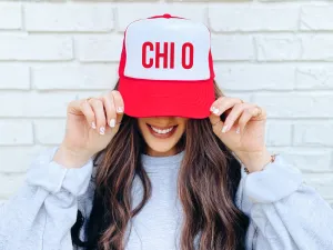 Chi Omega Trucker Hat - CHI O Two Tone