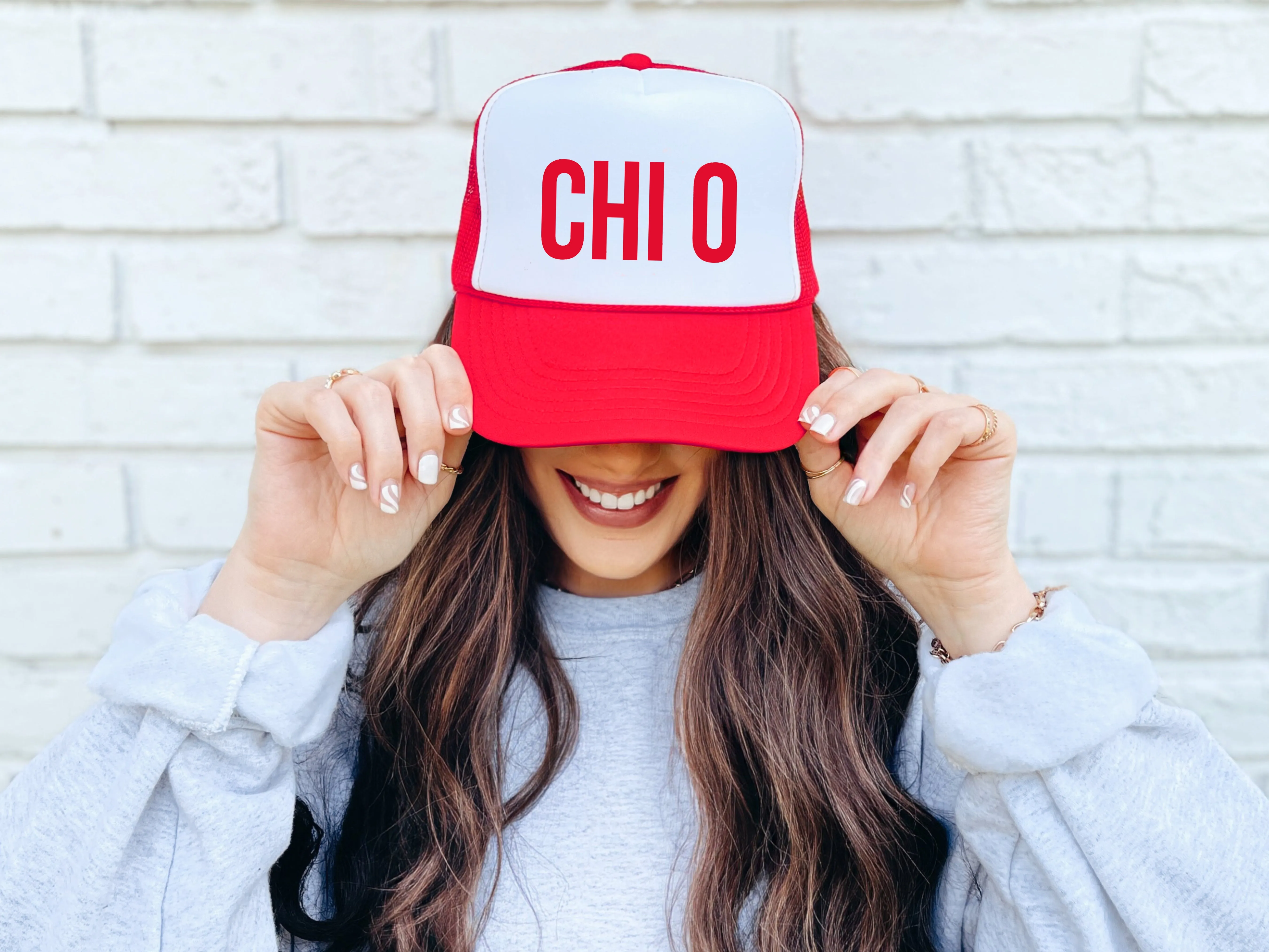 Chi Omega Trucker Hat - CHI O Two Tone