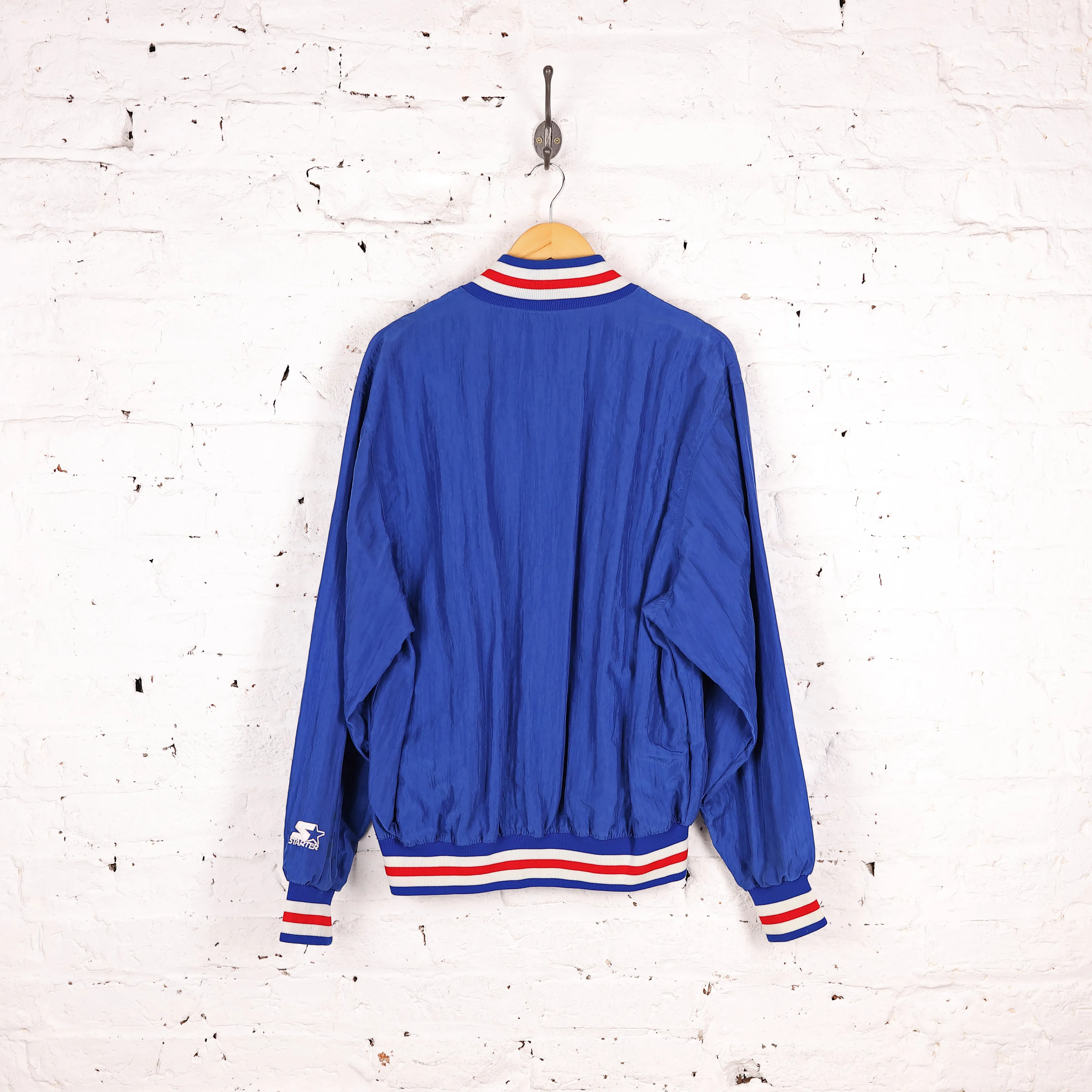 Chicago Cubs 1/4 Zip Starter Baseball Jacket - Blue - L