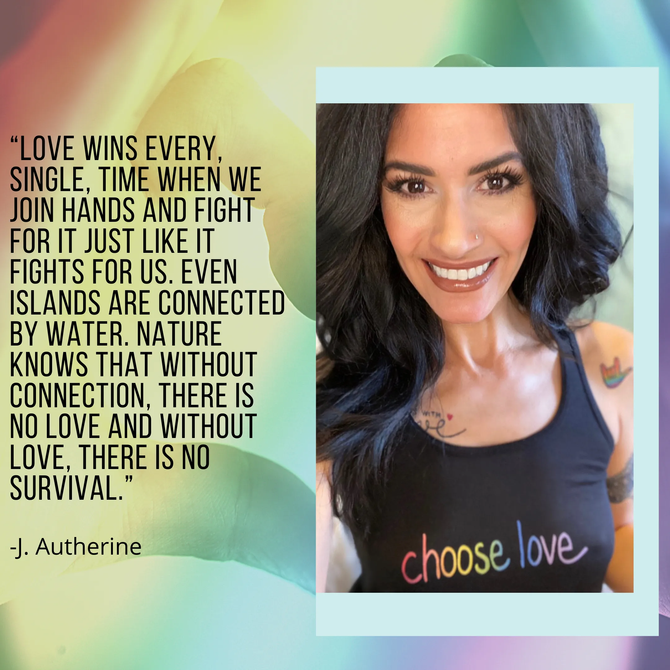 Choose Love Rainbow Pride Women's Flowy Tank Top