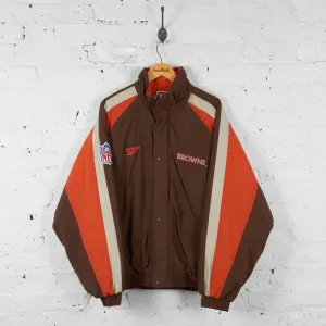 Cleveland Browns Reebok American Football Jacket - Brown - XL