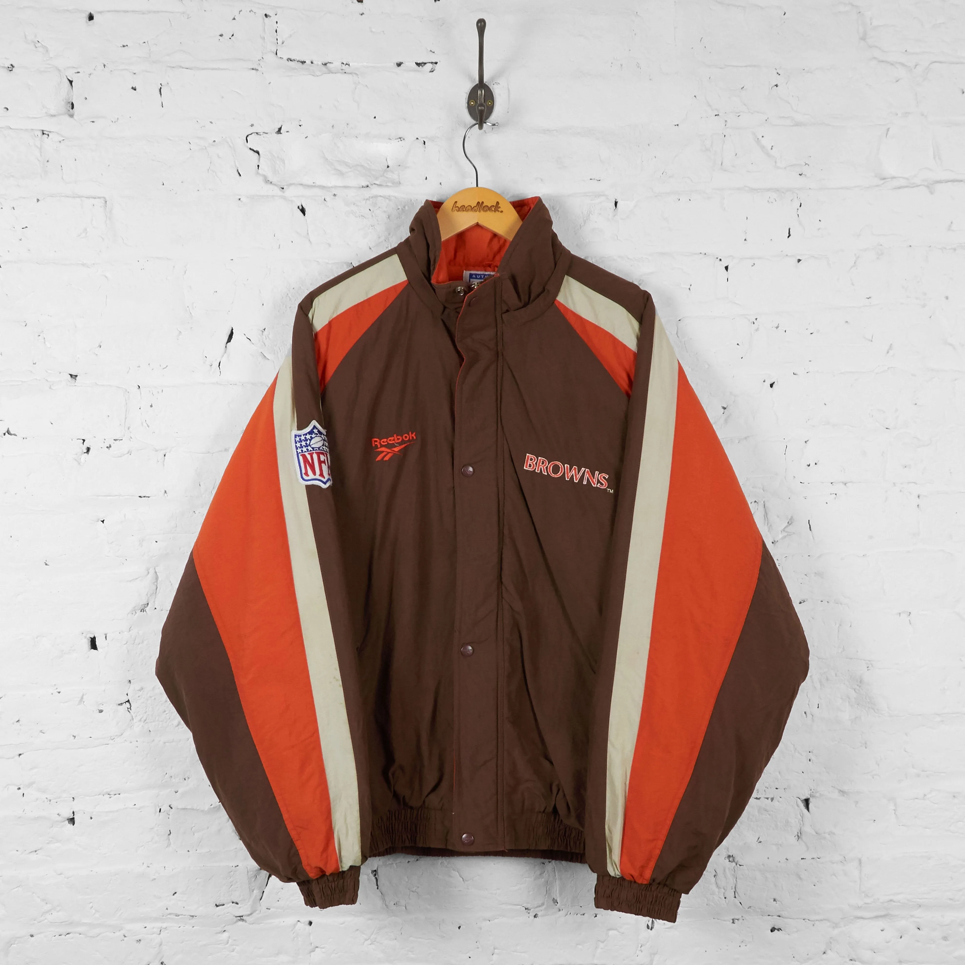 Cleveland Browns Reebok American Football Jacket - Brown - XL