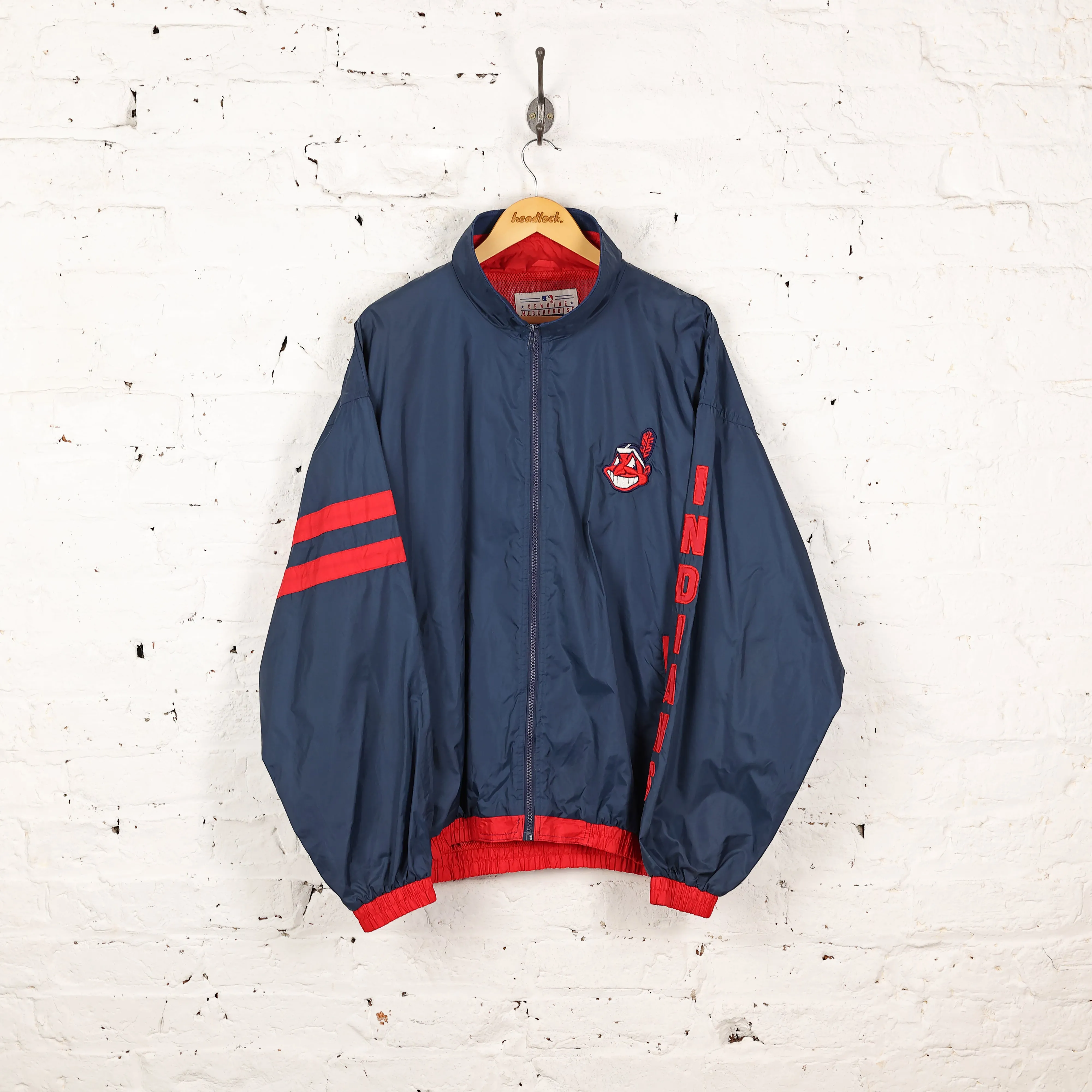 Cleveland Indians Baseball Shell Jacket - Blue - XL