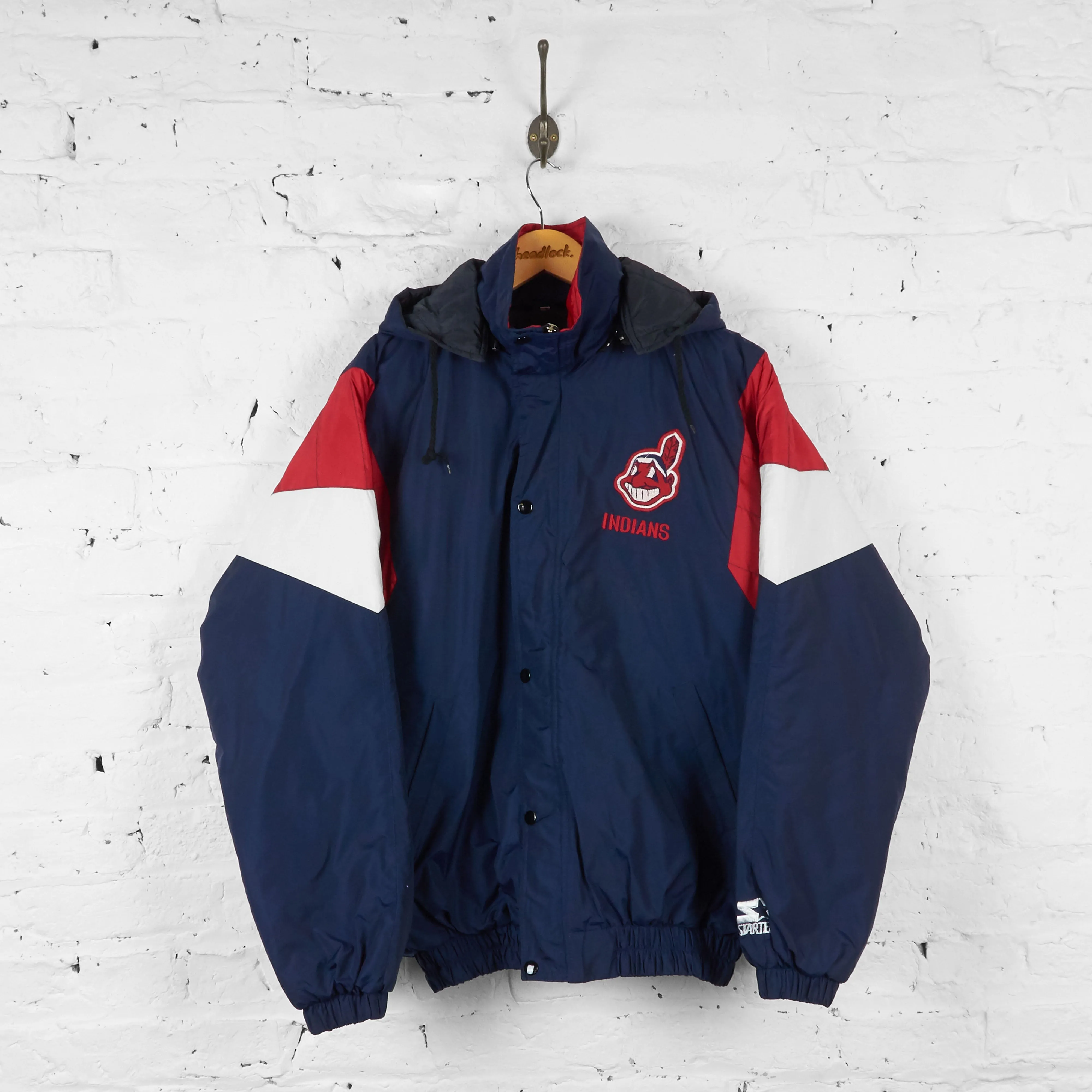 Cleveland Indians Baseball Starter Jacket - Blue - L