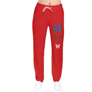 Club X Butterfly Patch Velvet Drawstring Pants