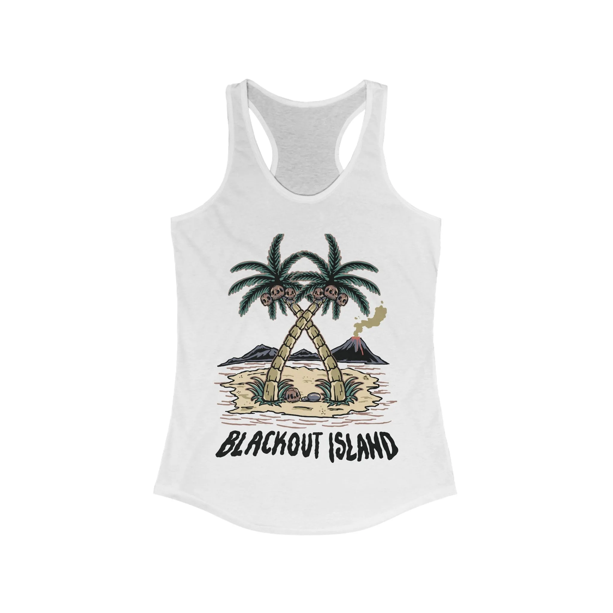 Coconut Palm Tree Racerback Tank