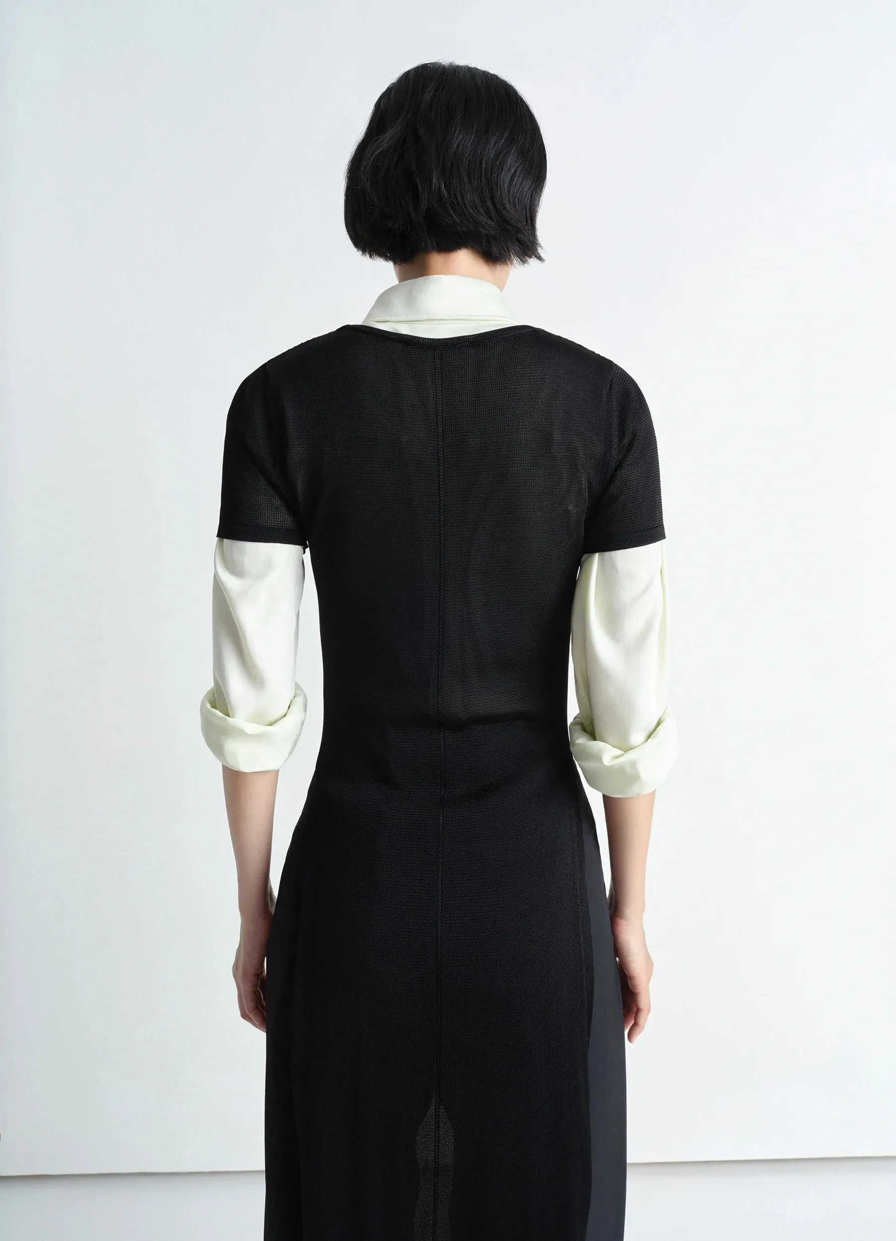 COLUMN DRESS WITH SLITS