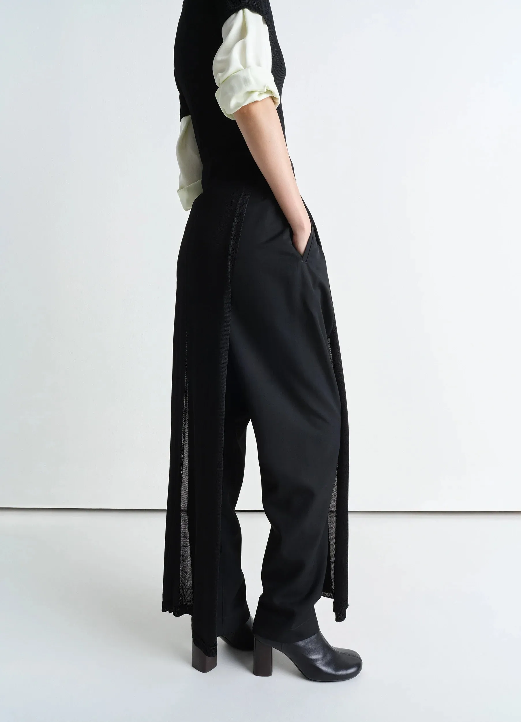 COLUMN DRESS WITH SLITS