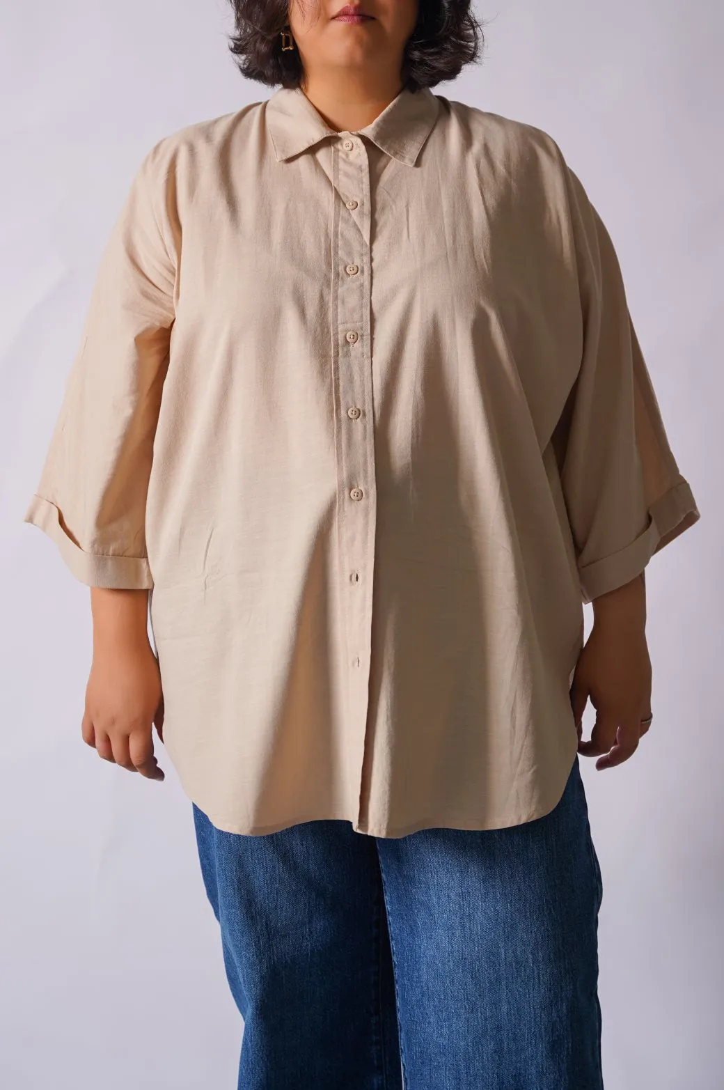 CURVE SAFARI LINEN SHIRT