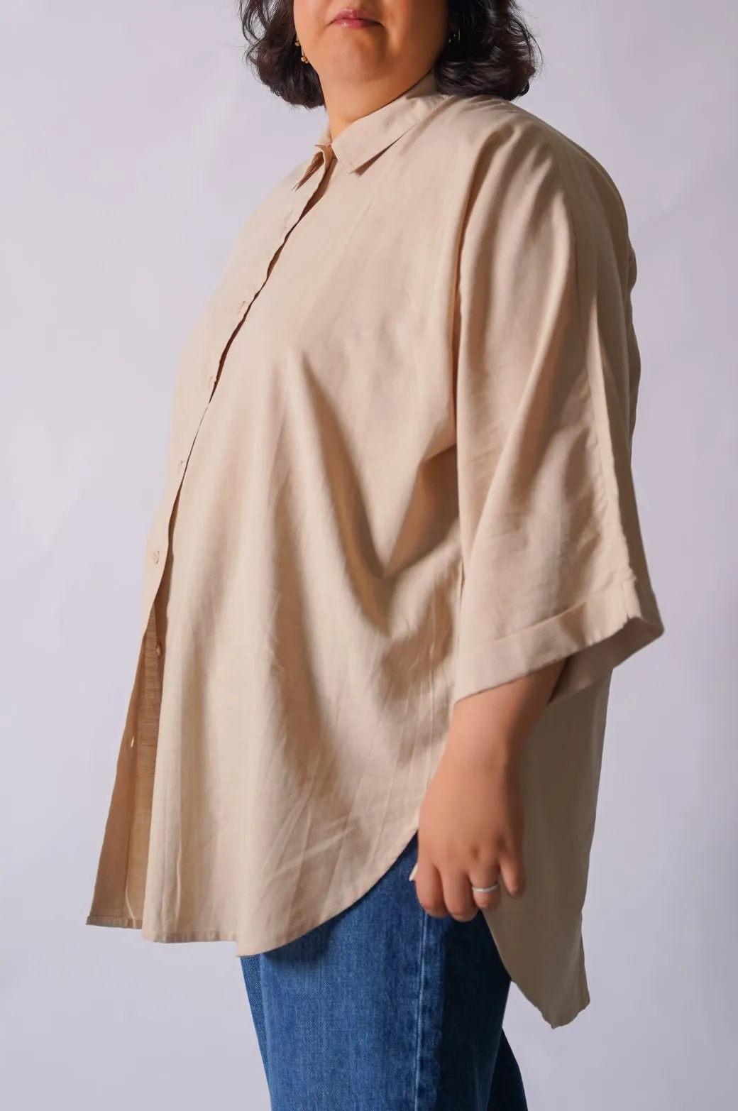 CURVE SAFARI LINEN SHIRT