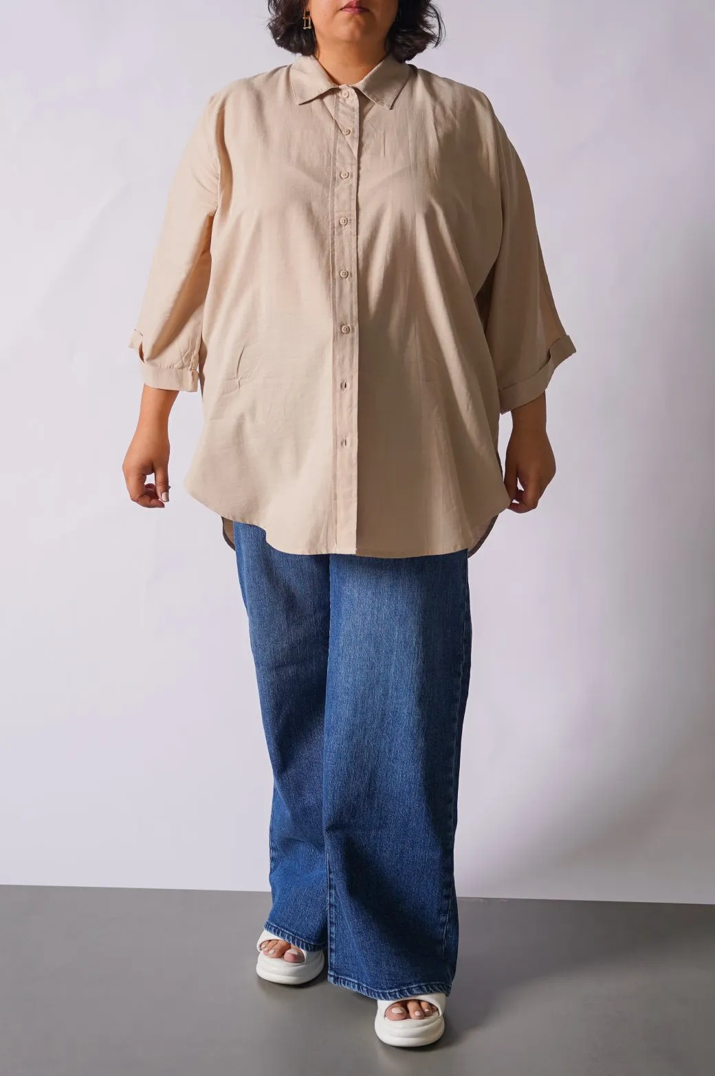 CURVE SAFARI LINEN SHIRT
