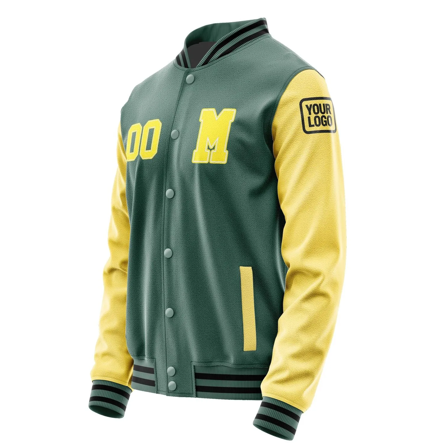 Custom Blue Green Light Yellow Jacket