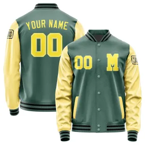 Custom Blue Green Light Yellow Jacket