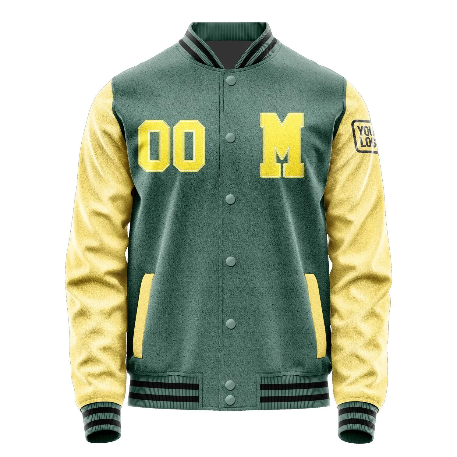 Custom Blue Green Light Yellow Jacket
