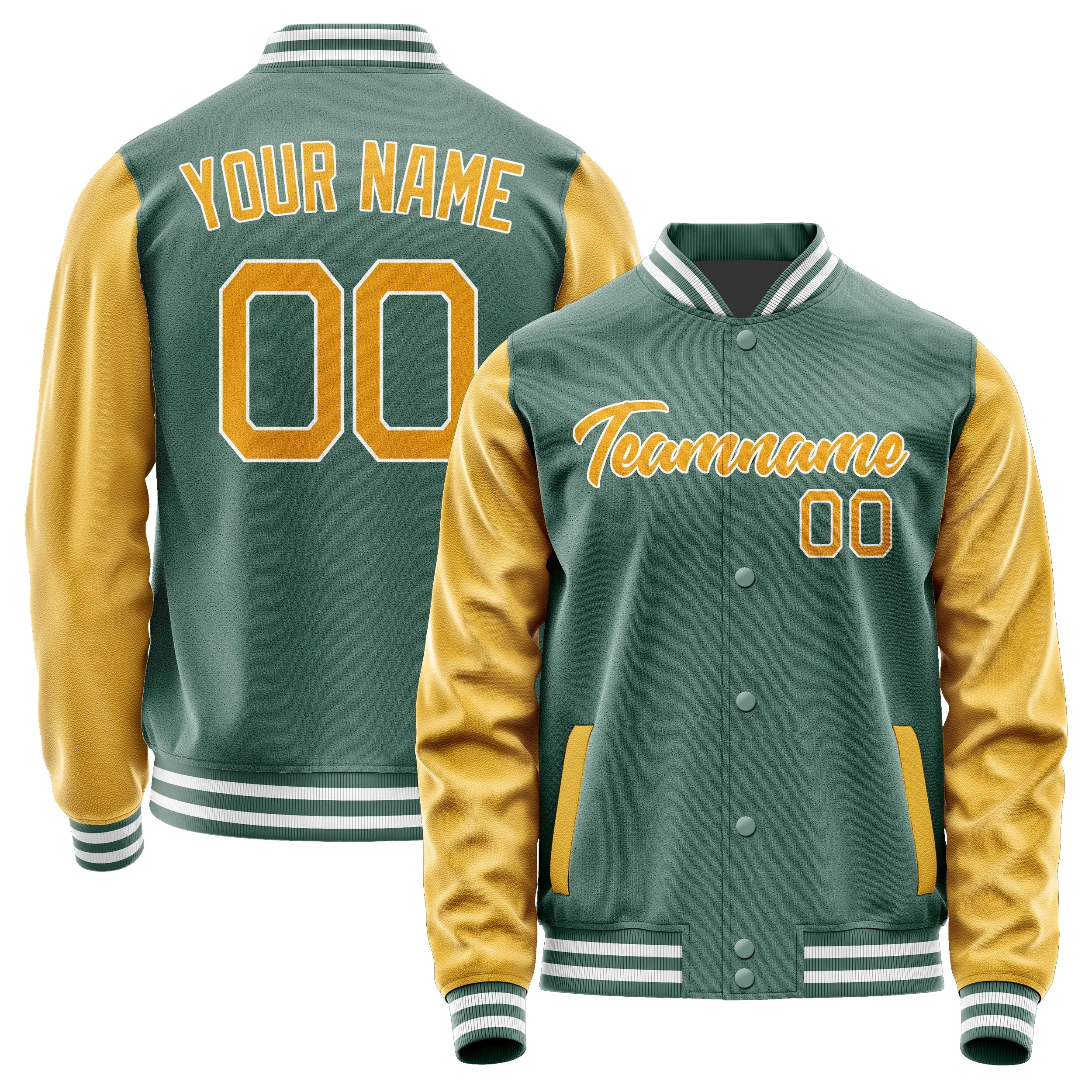Custom Blue Green Yellow Jacket