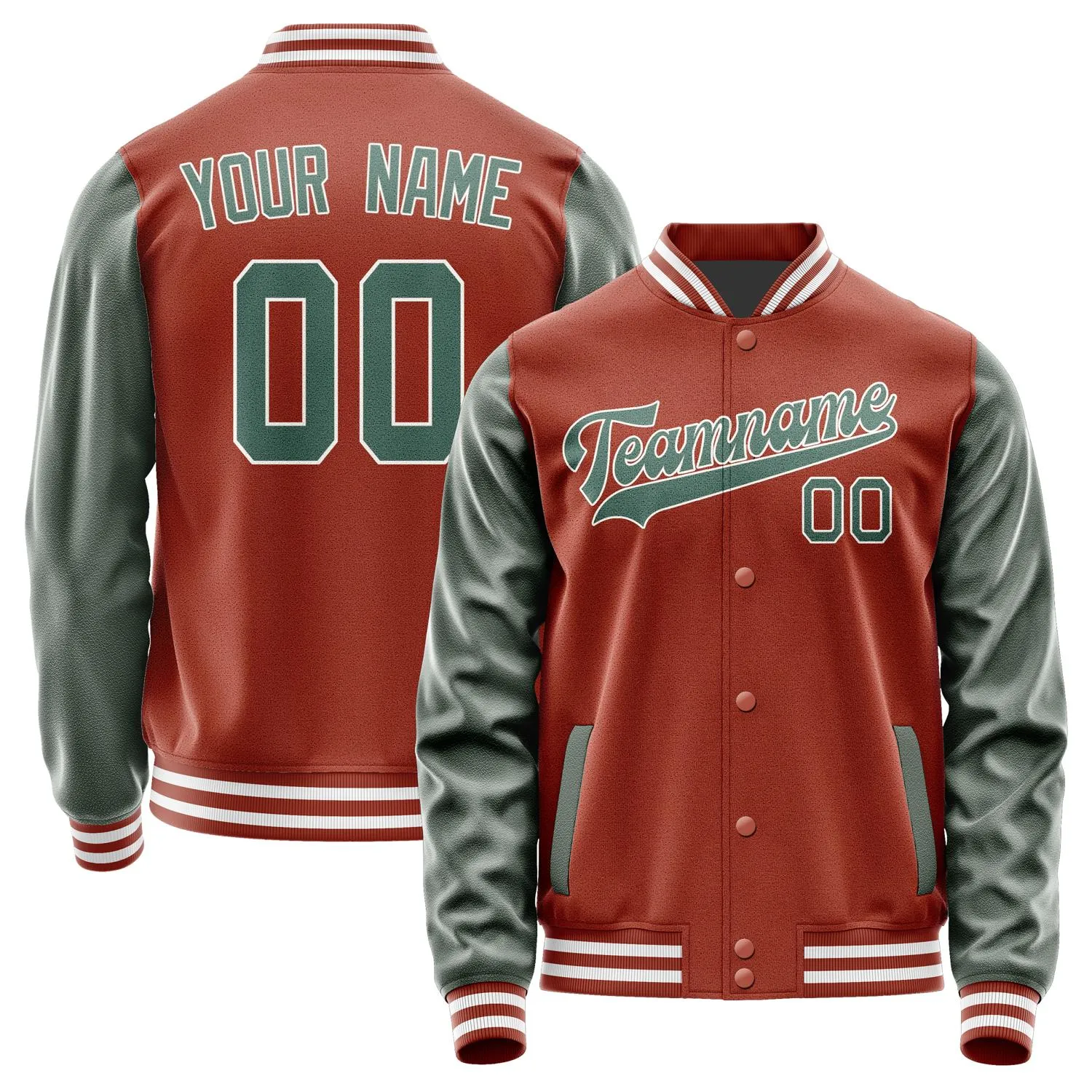 Custom Coral Red Blue Green Jacket