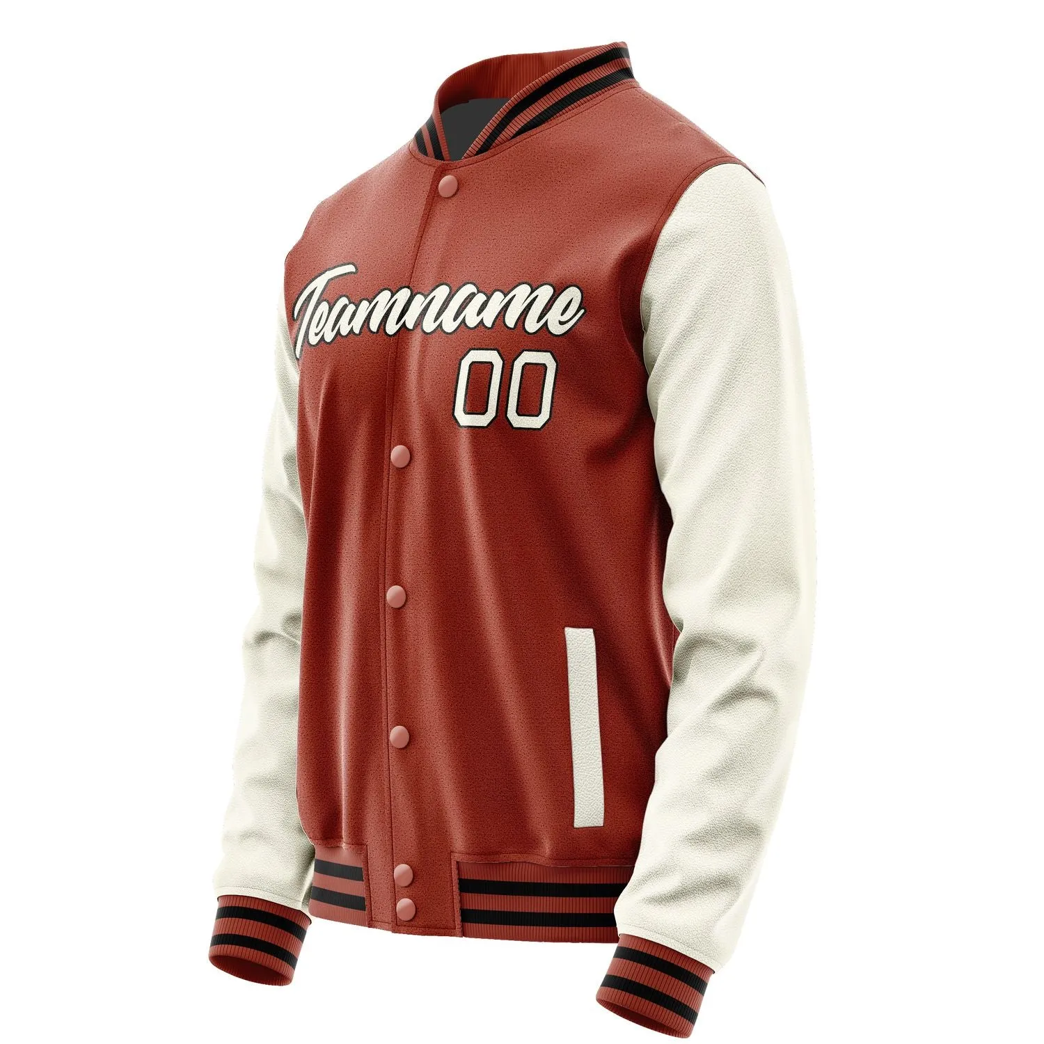Custom Coral Red Cream Jacket