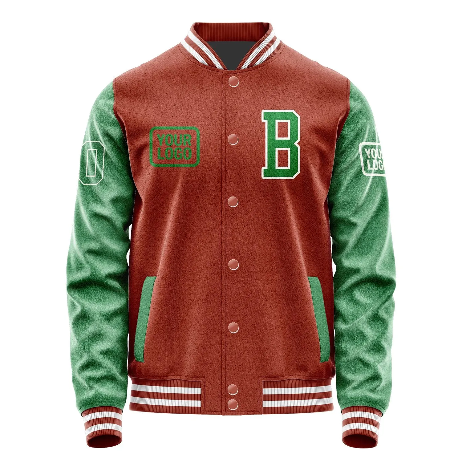 Custom Coral Red Emerald Green Jacket
