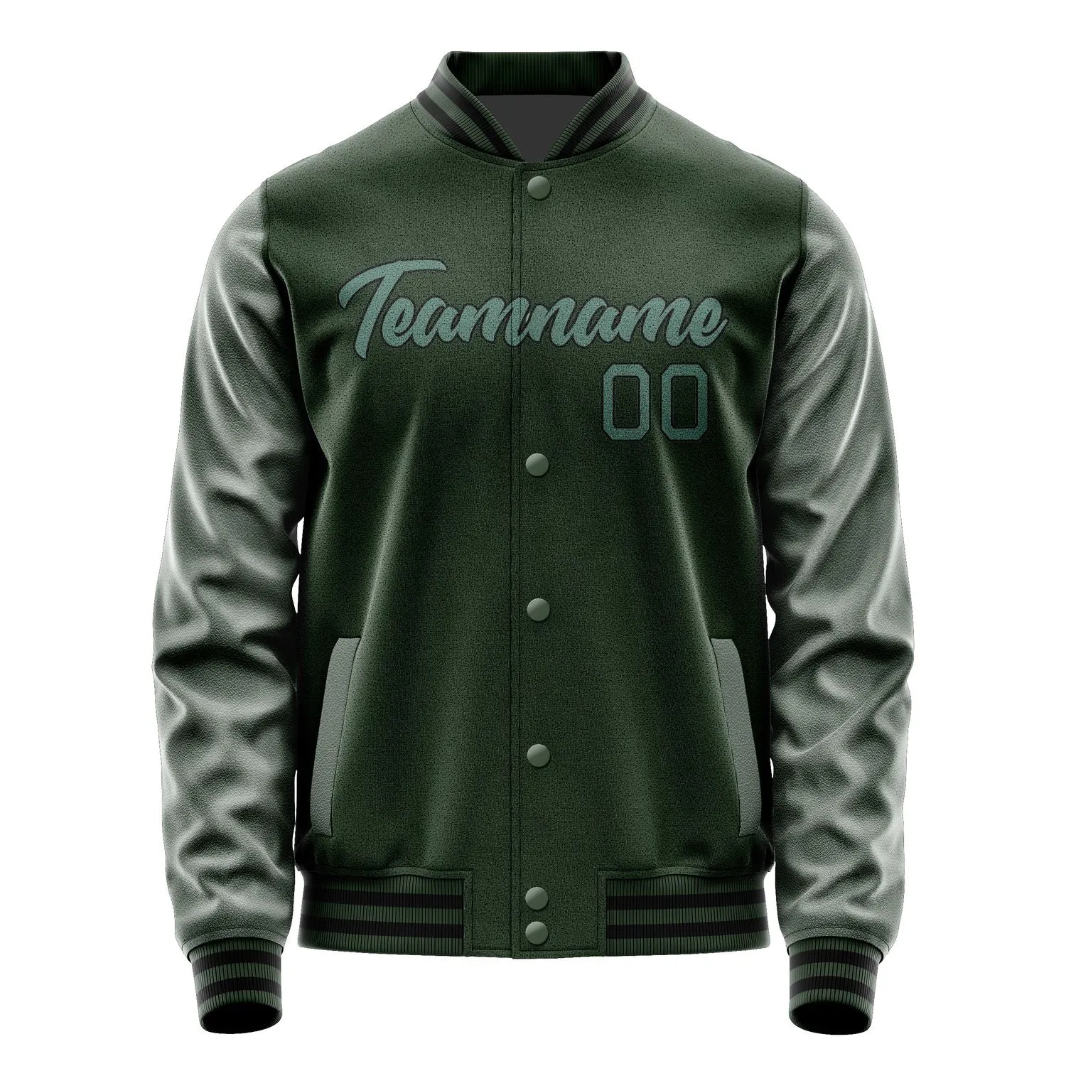 Custom Dark Green Blue Green Jacket