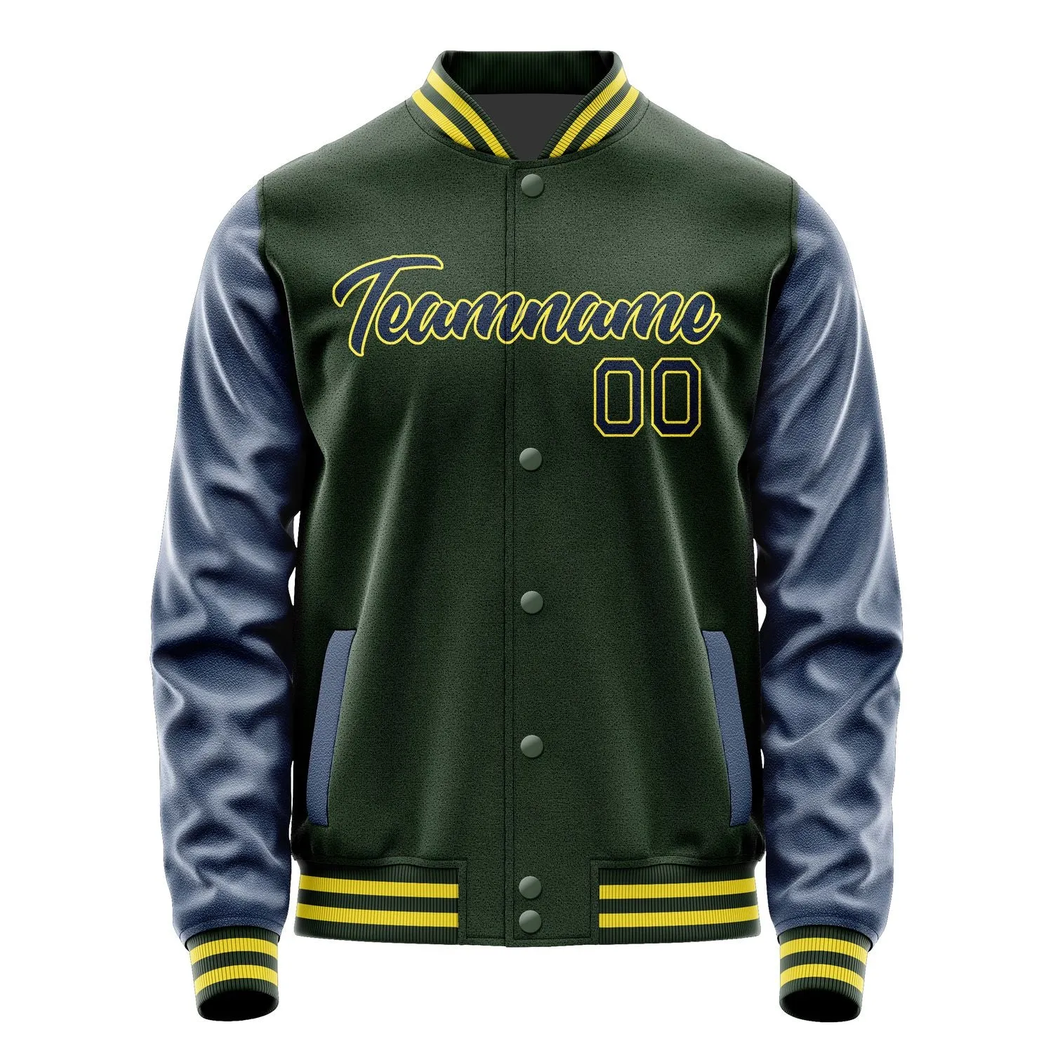 Custom Dark Green Blue Jacket