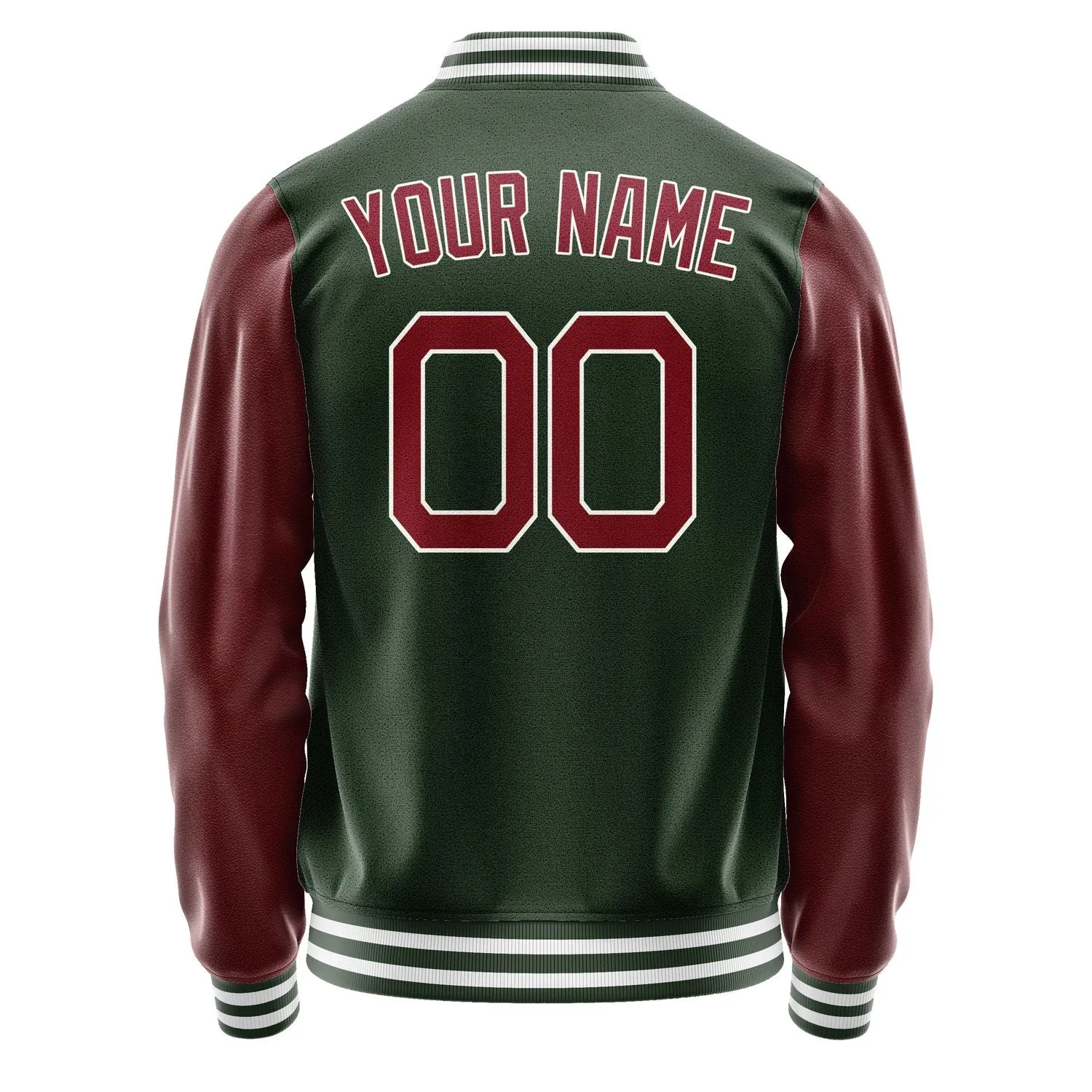 Custom Dark Green Crimson Red Jacket