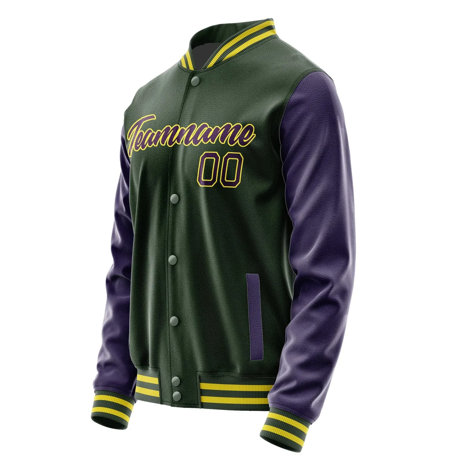 Custom Dark Green Purple Jacket