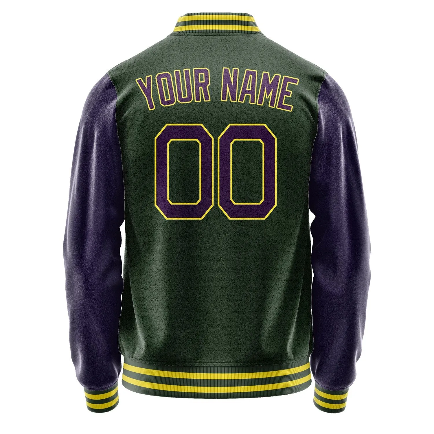 Custom Dark Green Purple Jacket