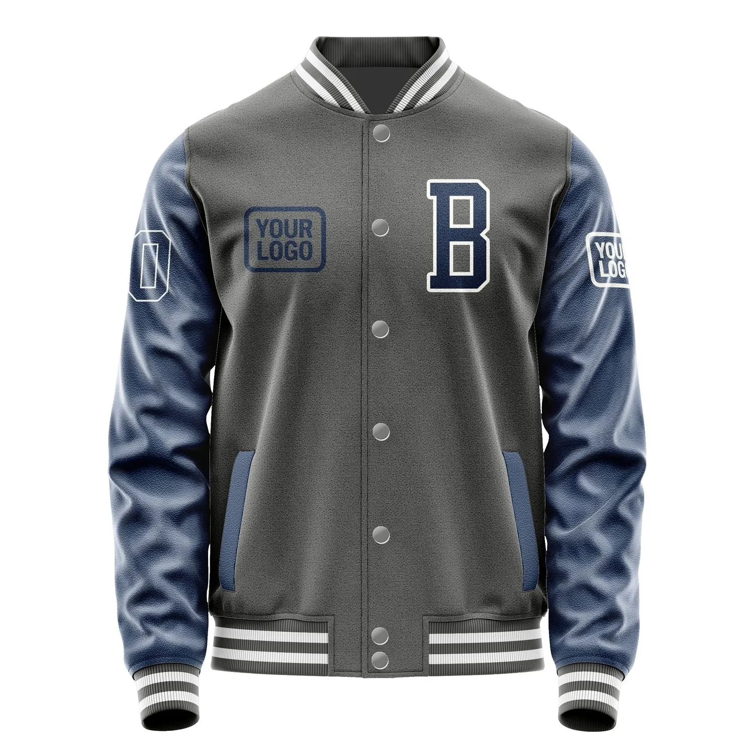 Custom Dark Grey Blue Jacket