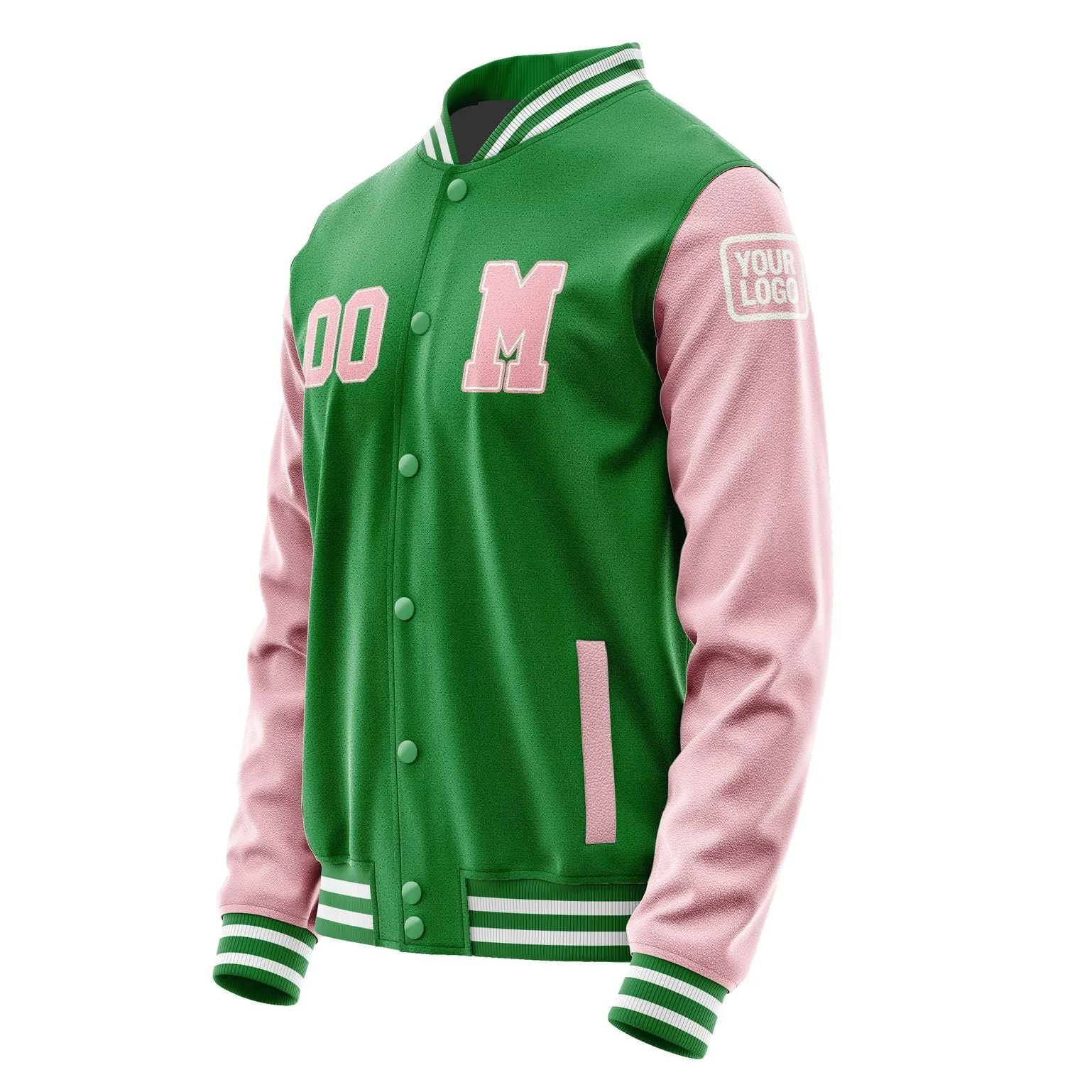 Custom Emerald Green Light Pink Jacket