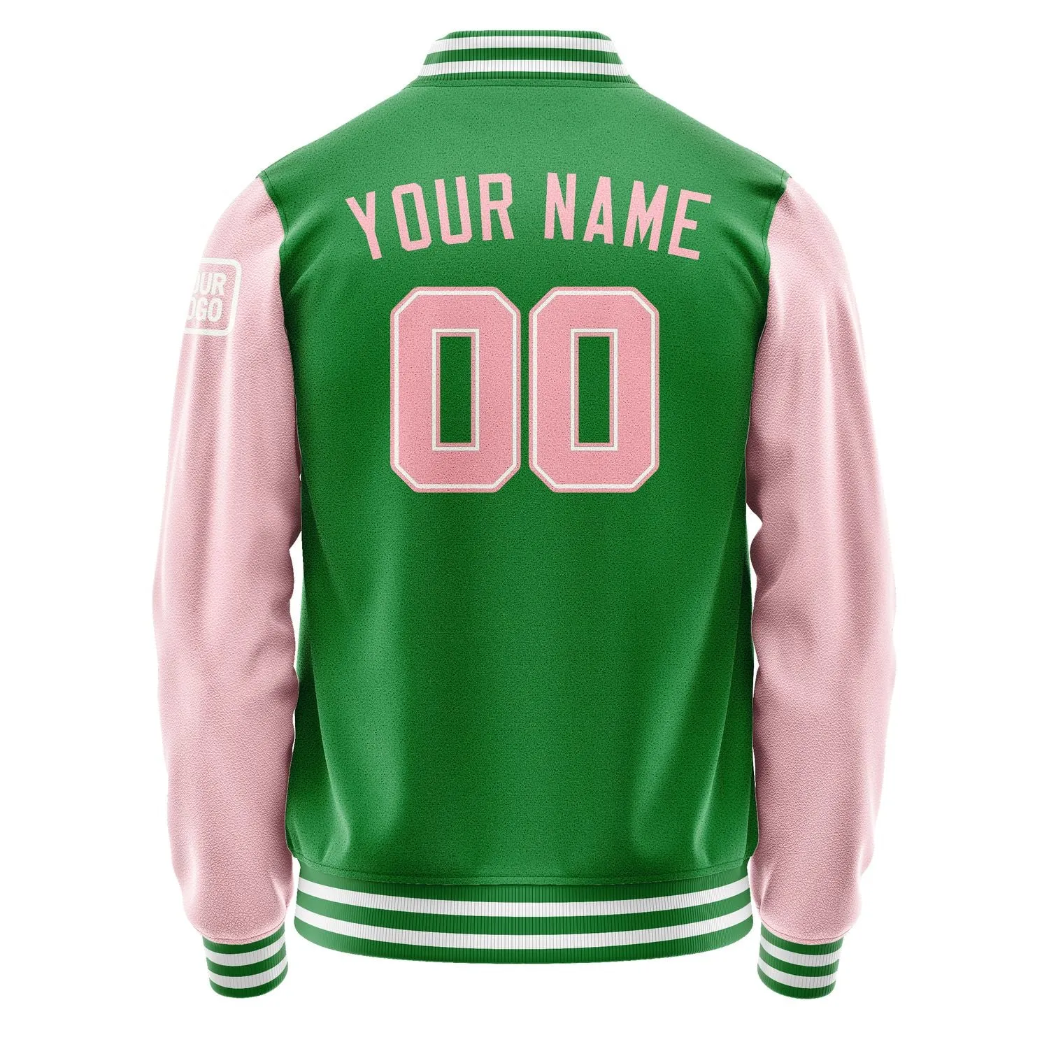 Custom Emerald Green Light Pink Jacket
