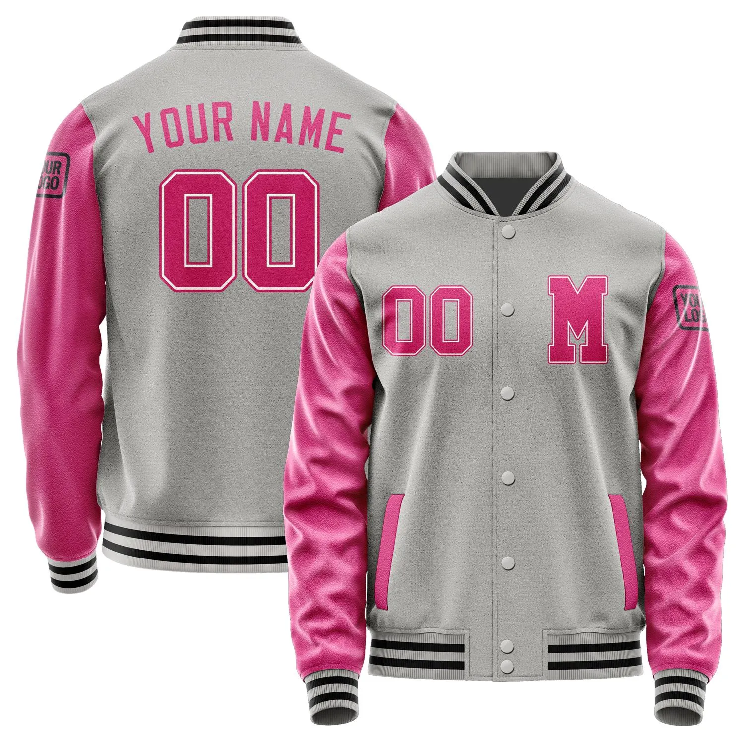 Custom Gray Pink Jacket