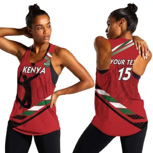 Custom Kenya Volleyball Women Racerback Tank Go Champions LT15